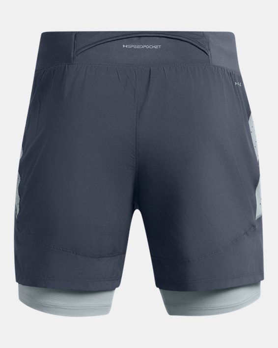 Men's UA Launch Elite 2-in-1 5'' Shorts, Gray, pdpMainDesktop image number 6